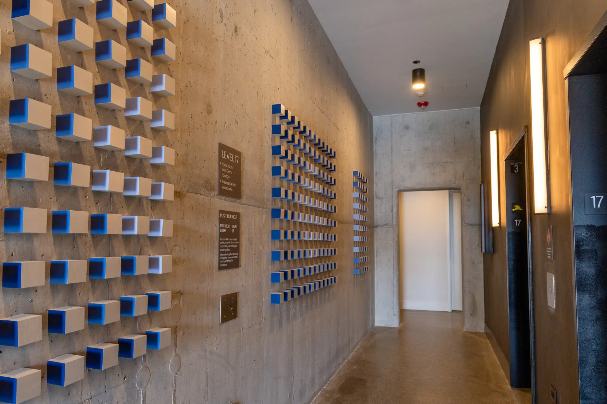 Elevator Hallway at Straits Row - Chicago South Loop apartments